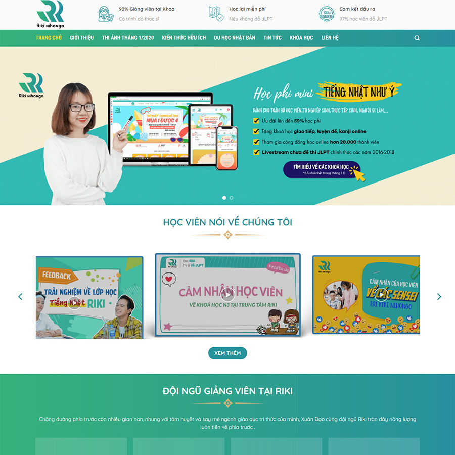Mẫu web trung tâm ngoại ngữ
