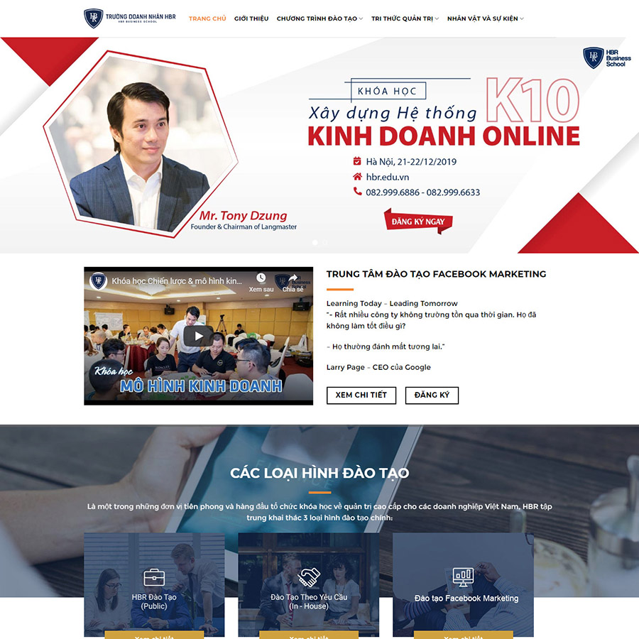 Mẫu web bán khóa học 03