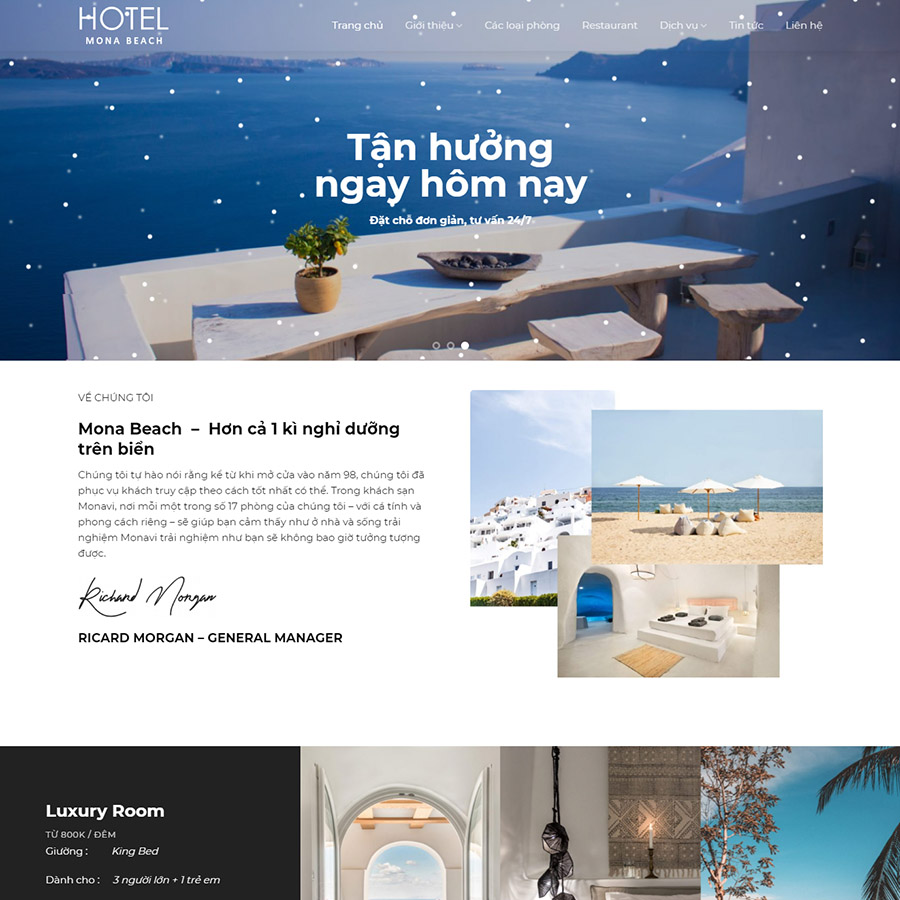 Mẫu web khách sạn 03