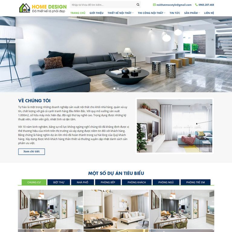 Mẫu web nội thất 18