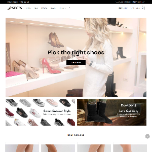 Mẫu website bán hàng giày dép