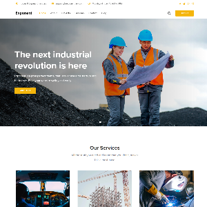 Mẫu website giới thiệu công ty cơ khí, xây dựng