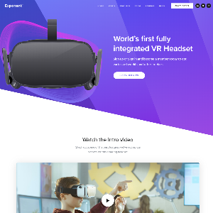 Mẫu website giới thiệu sản phẩm kính thực tế ảo