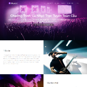 Mẫu website giới thiệu sự kiện âm nhạc