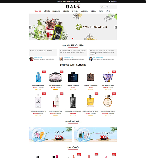 Mẫu giao diện kinh doanh mỹ phẩm – NEX0021