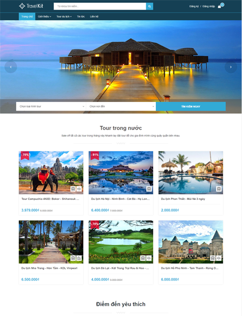 Mẫu website giới thiệu công ty du lịch TeaTravel