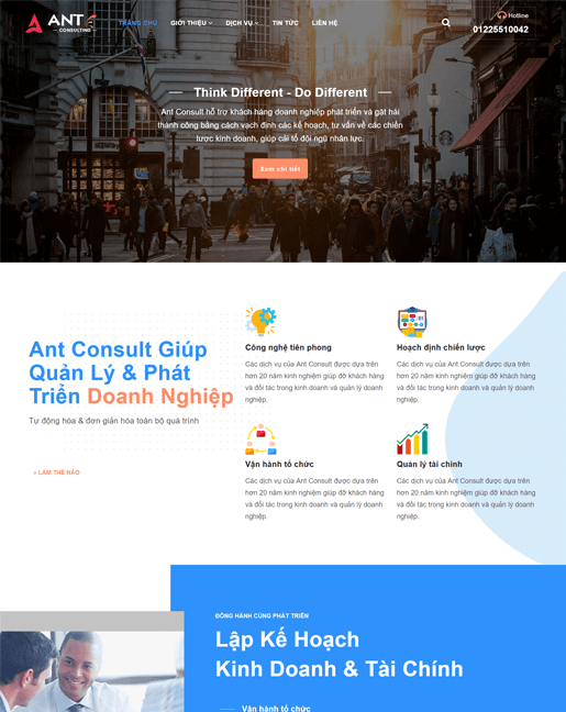 Mẫu web công ty phát triển và tư vấn tài chính – NEX0031