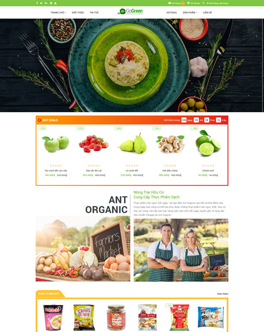 Mẫu website kinh doanh thực phẩm dinh dưỡng – NEX0044