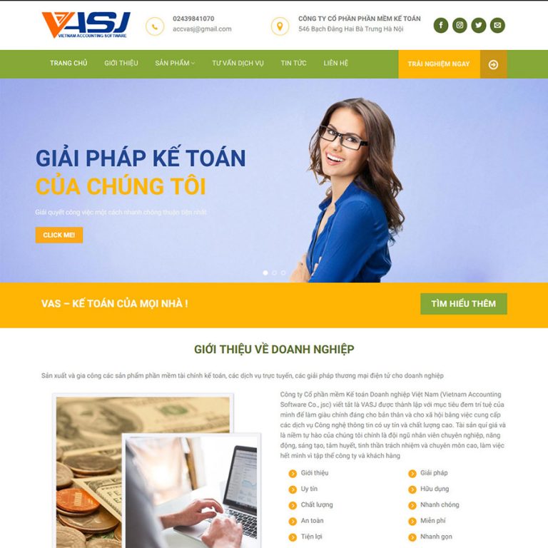 Mẫu web công ty kế toán 02