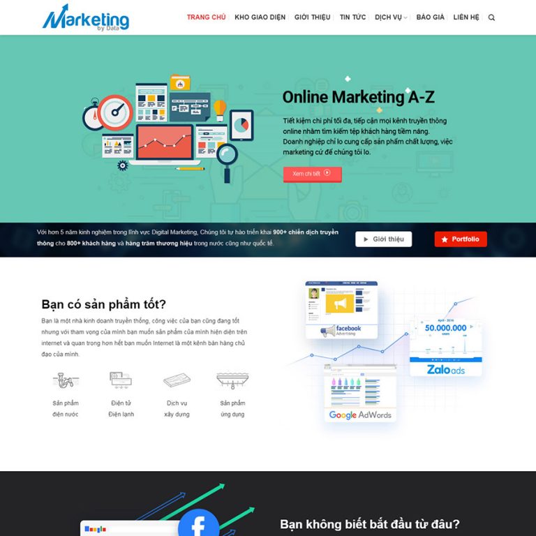 Mẫu web marketing