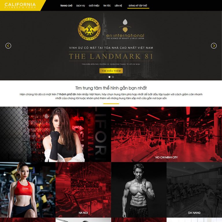 Mẫu web phòng tâp GYM