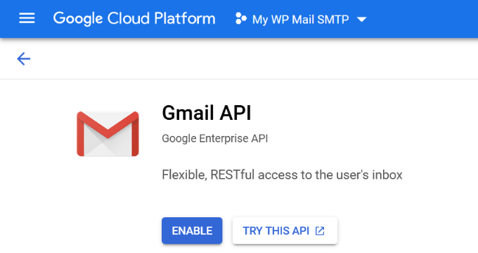 Bật API Gmail