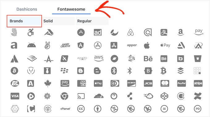 Thêm các biểu tượng có thương hiệu vào menu điều hướng WordPress