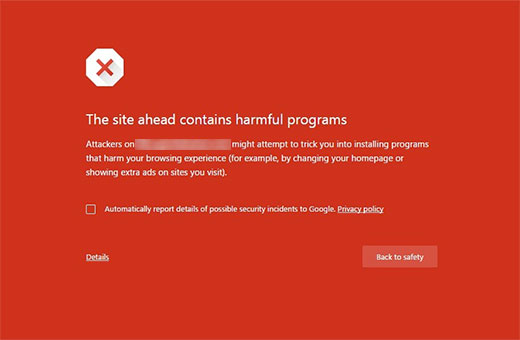 Lỗi chương trình có hại trong Google Chrome