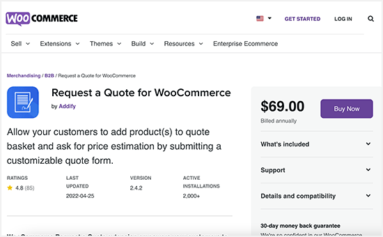 Yêu cầu một plugin Báo giá cho WooC Commerce