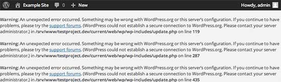 Lỗi kết nối an toàn trong WordPress