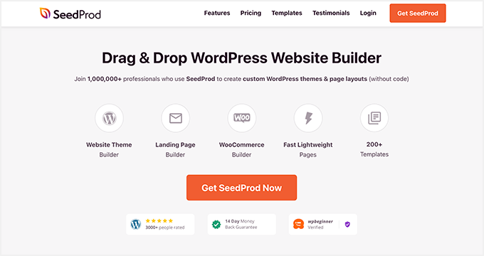 Trình tạo trang web SeedProd WordPress