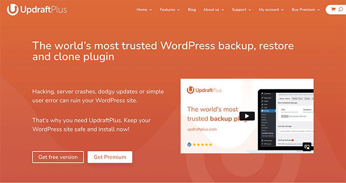 UpdraftPlus plugin sao lưu WordPress tốt nhất