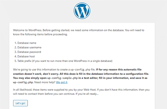 Yêu cầu cài đặt WordPress